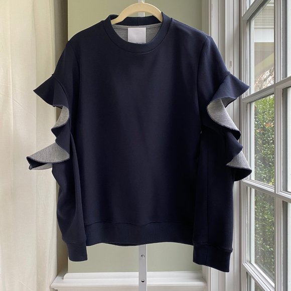 Prose & Poetry Rory Ruffled Sleeve Sweatshirt - Picture 4 of 6